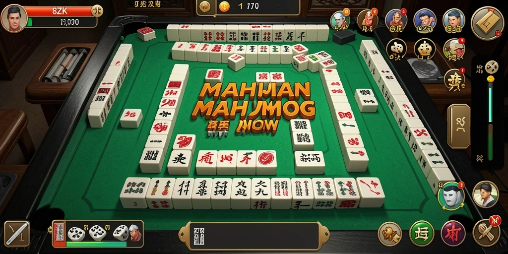 Screenshot permainan 8ZK menampilkan gameplay Mahjong yang mengasyikkan.