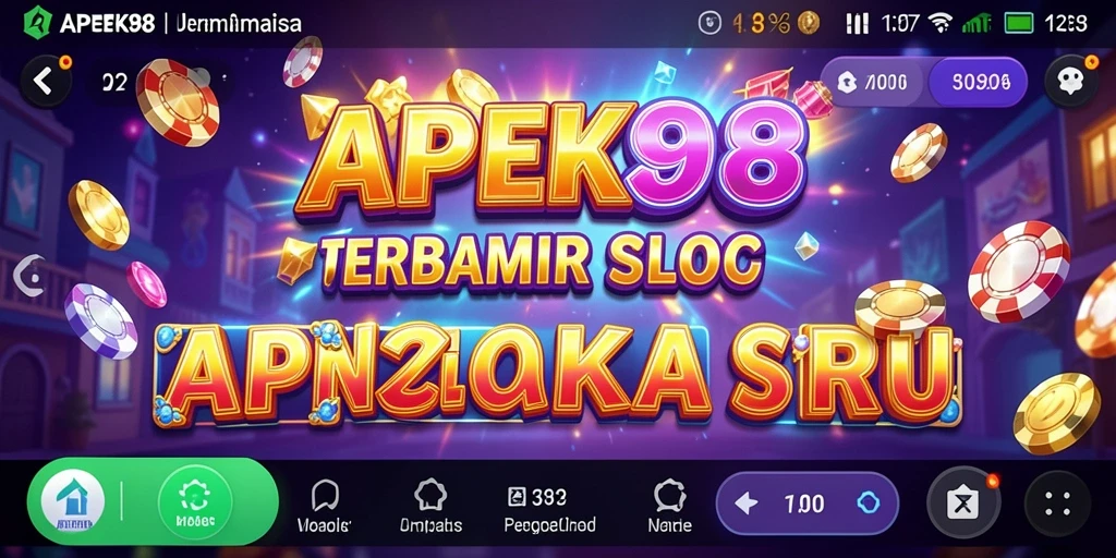 Tampilan warna-warni gameplay Slot APEK88 yang mendebarkan.