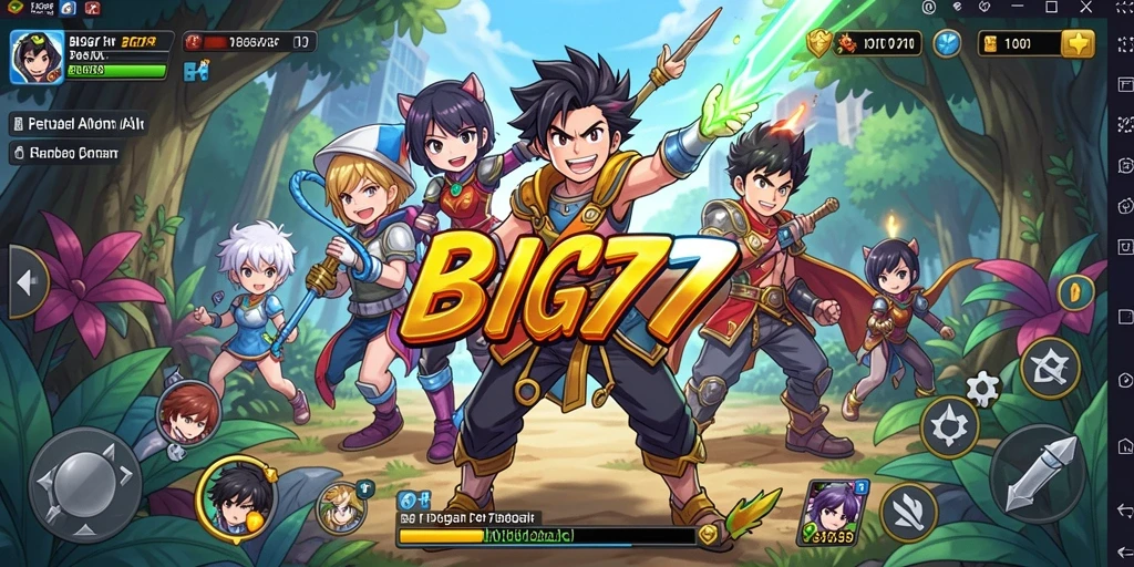 Tampilan gameplay yang memikat dari BIG77, menunjukkan aksi karakter Anime.
