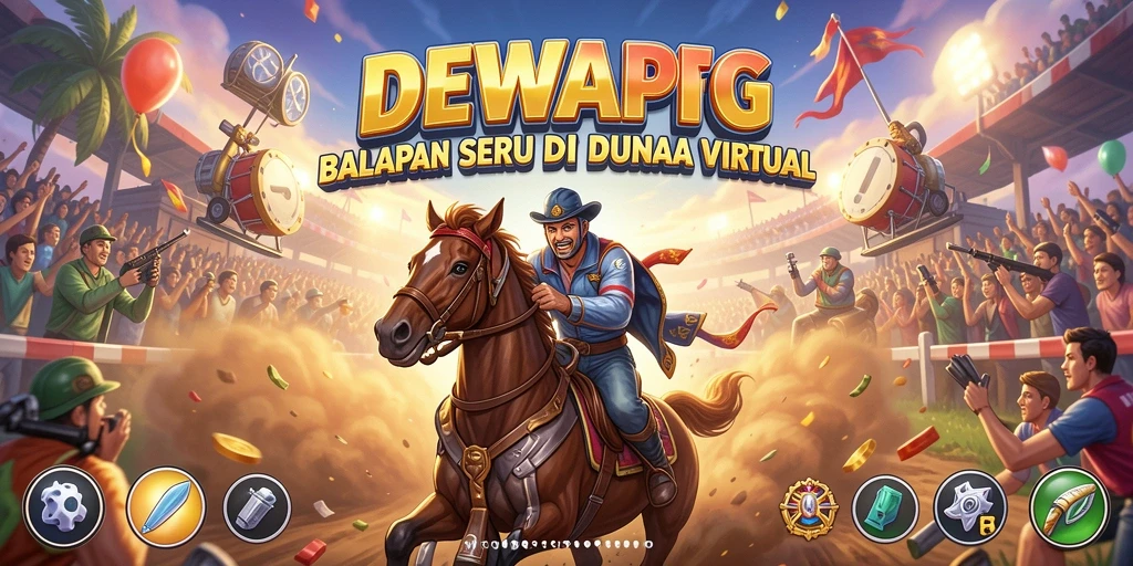 Gameplay seru DEWAPG dengan mobil balap yang cepat.
