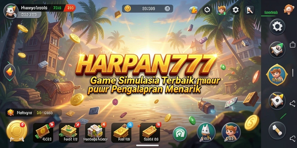 Tampilan gameplay menarik dari game Simulation HARAPAN777.