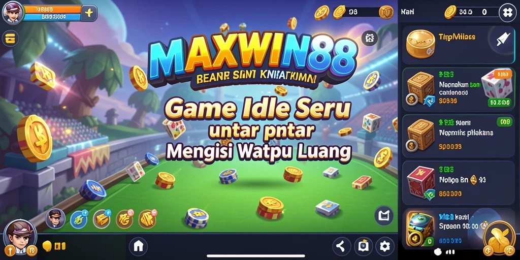 Tampilan gameplay seru MAXWIN88 yang menampilkan aksi permainan Idle.