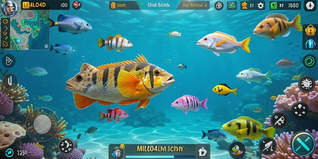 Tangkapan layar gameplay seru dalam MILO4D menampilkan suasana Tembak Ikan.