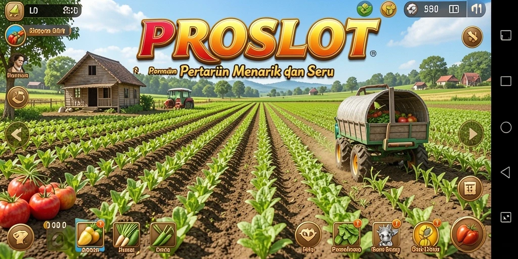 Tampilan gameplay PROSLOT yang menawan dalam pertanian virtual.