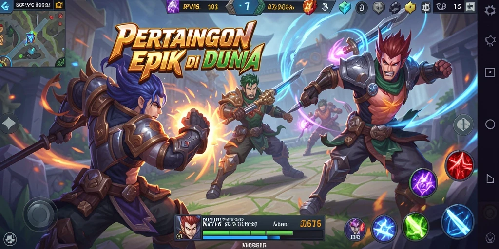 Gameplay seru RPVIP6 dengan karakter unik dan strategi tim.