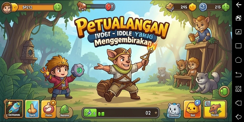 Screenshot SP212 menampilkan gameplay Idle yang menarik dan interaktif.