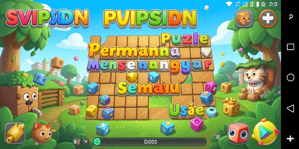 Screenshot gameplay SVIPSIDN menampilkan petualangan teka-teki yang seru.