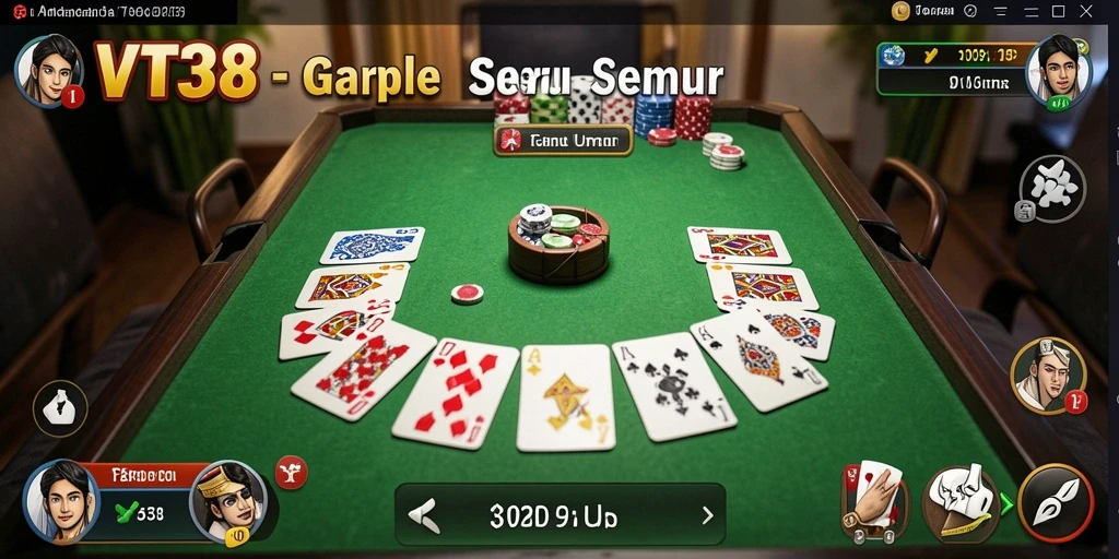 Screenshot menarik dari gameplay Gaple di VT38.